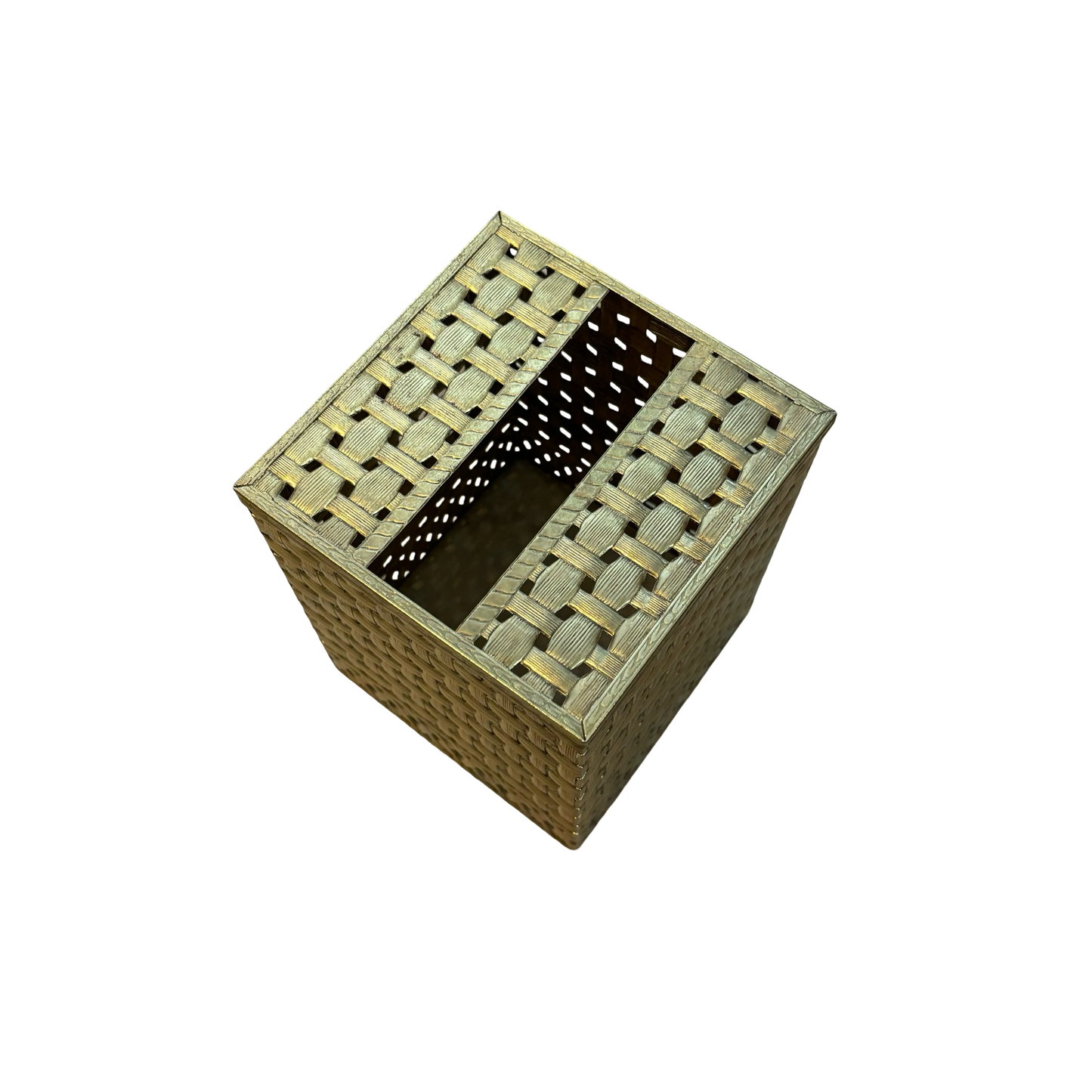 Gold Ormolu Filigree Hollywood Regency Tissue Box