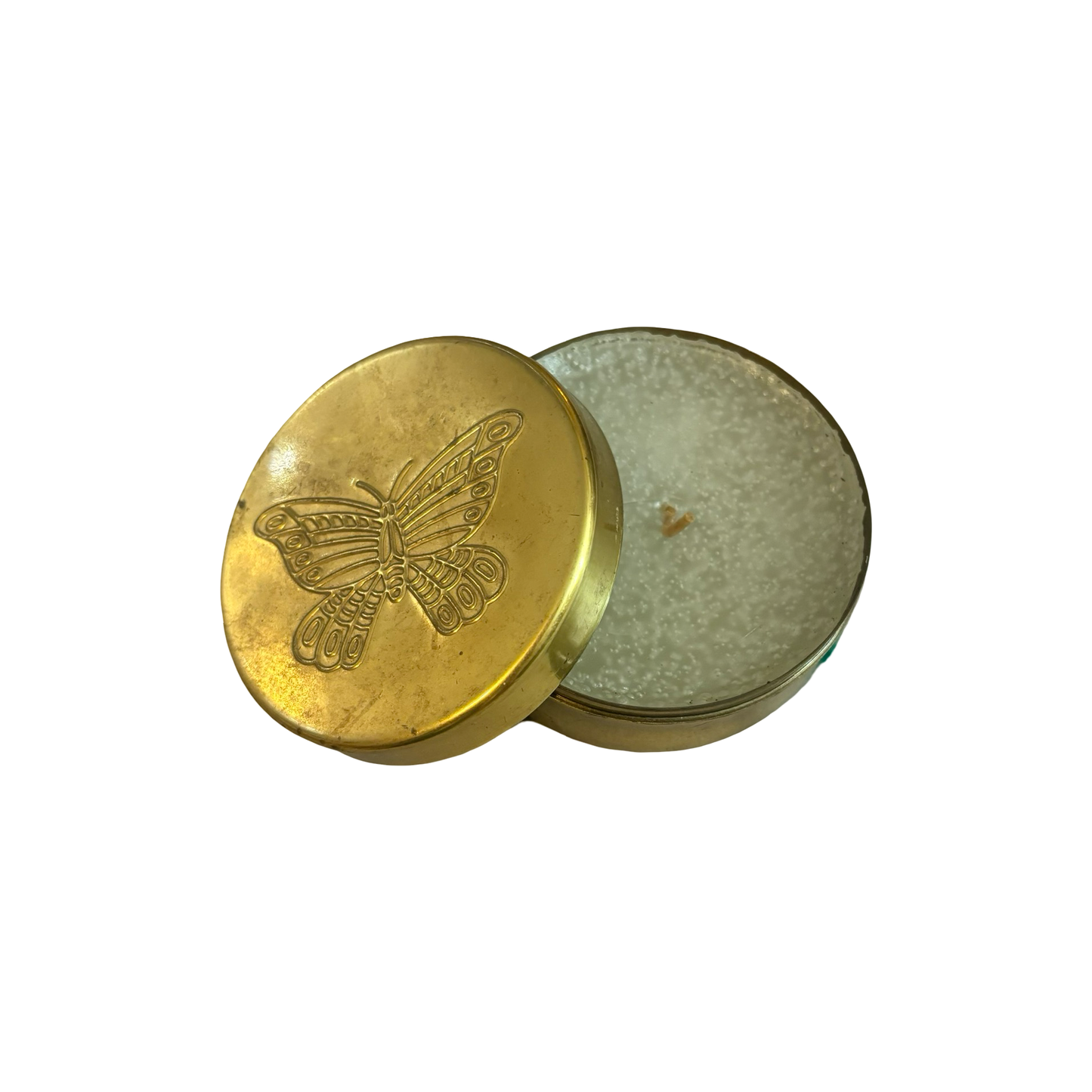 Brass Butterly Candle Tin