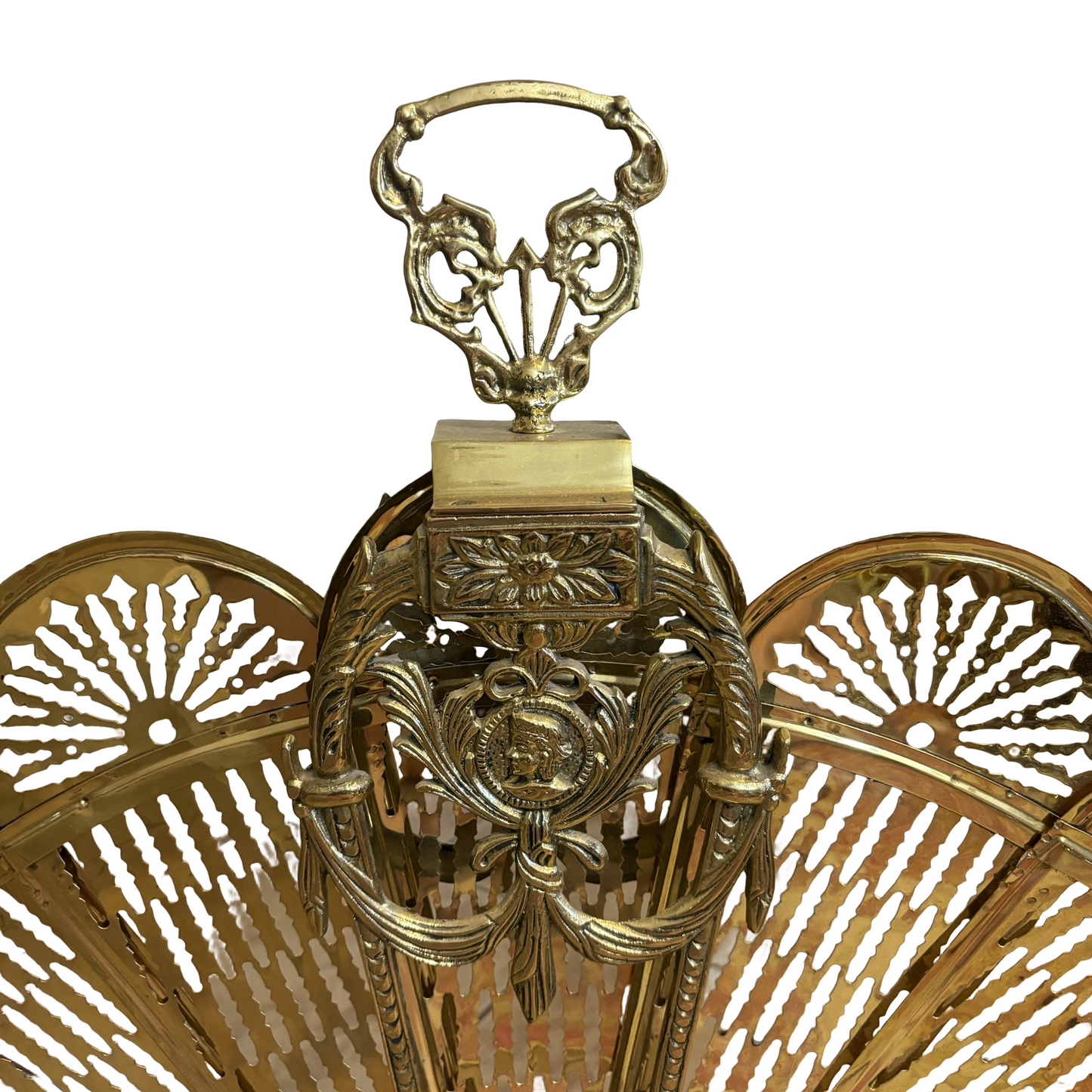 Brass Peacock Fireplace Screen