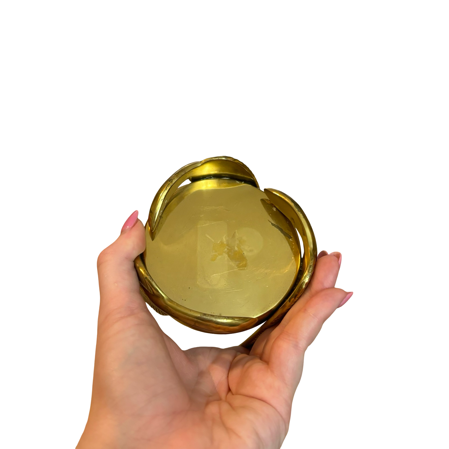 Brass Feather Candle Votive