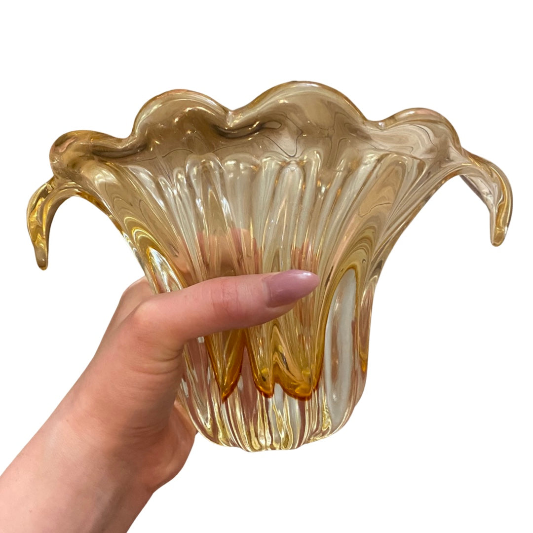 Yellow Glass Vase
