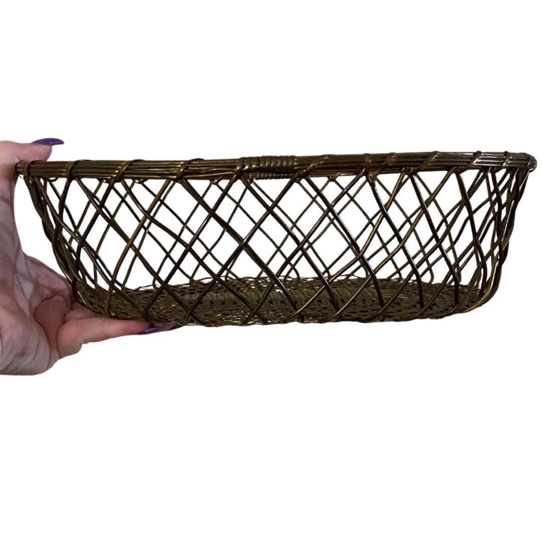 Woven Brass Basket