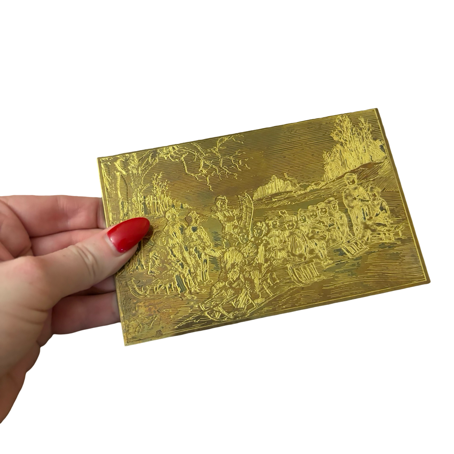 Brass Christmas Postcard