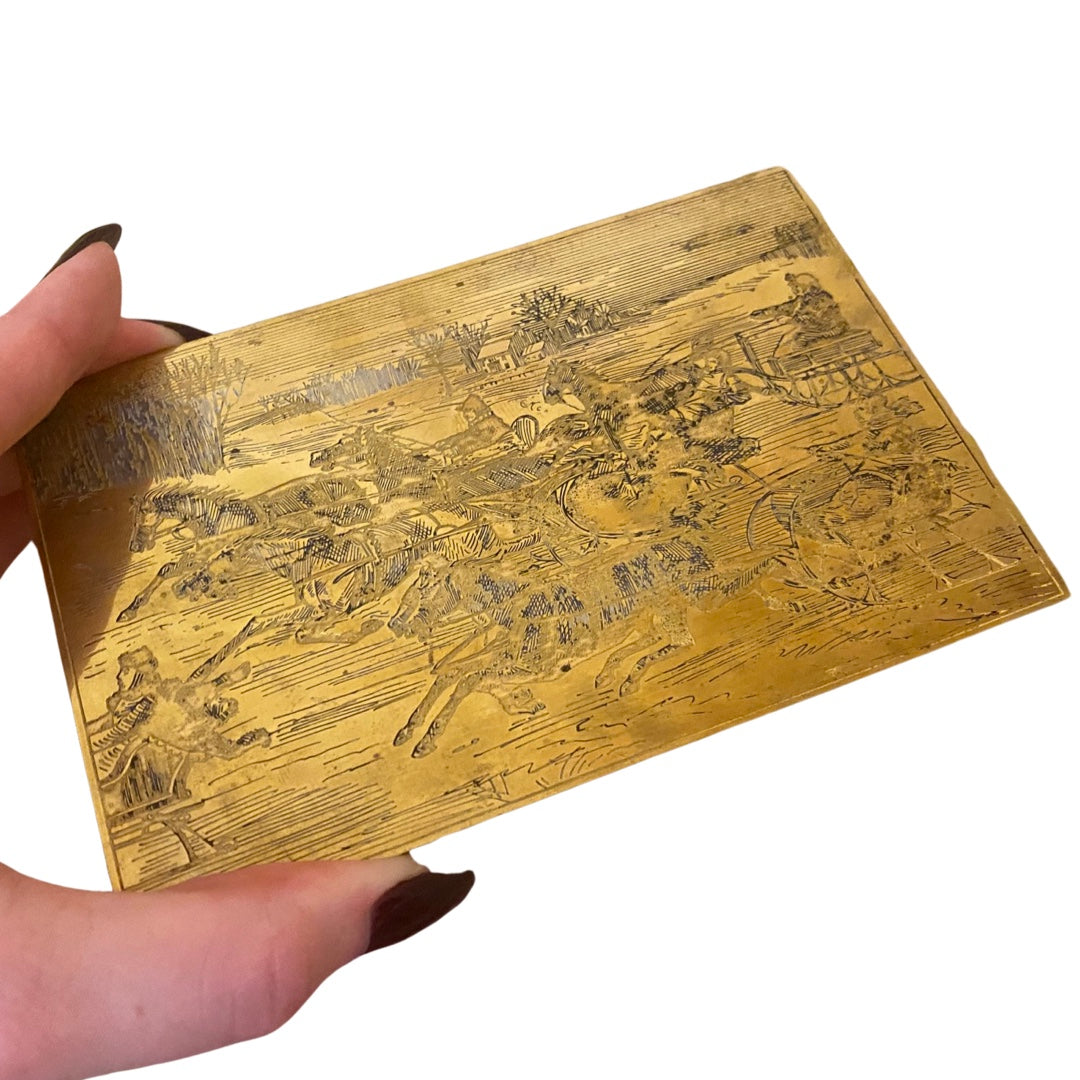 Brass Christmas Postcard