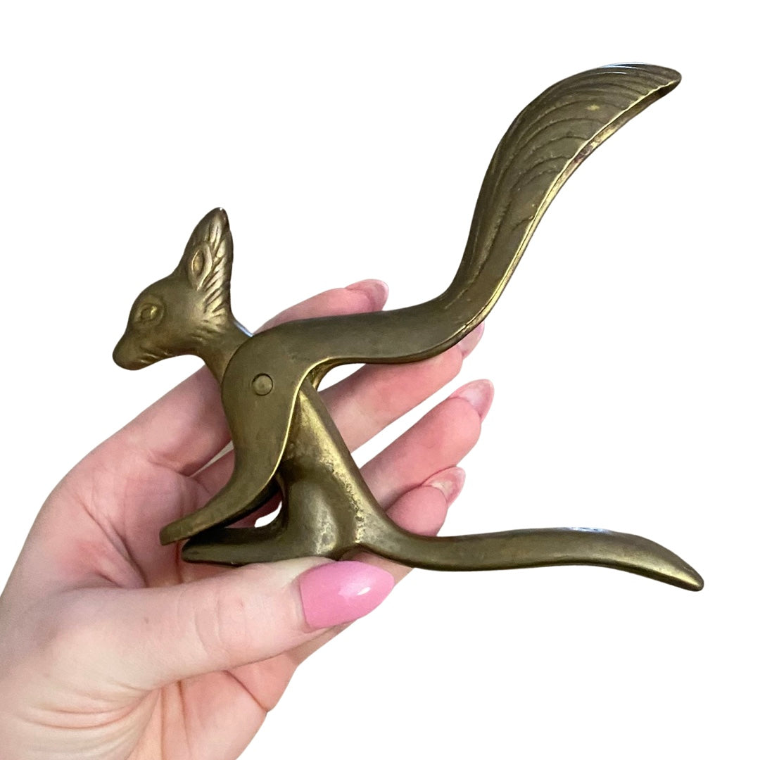 Brass Squirrel Nutcracker
