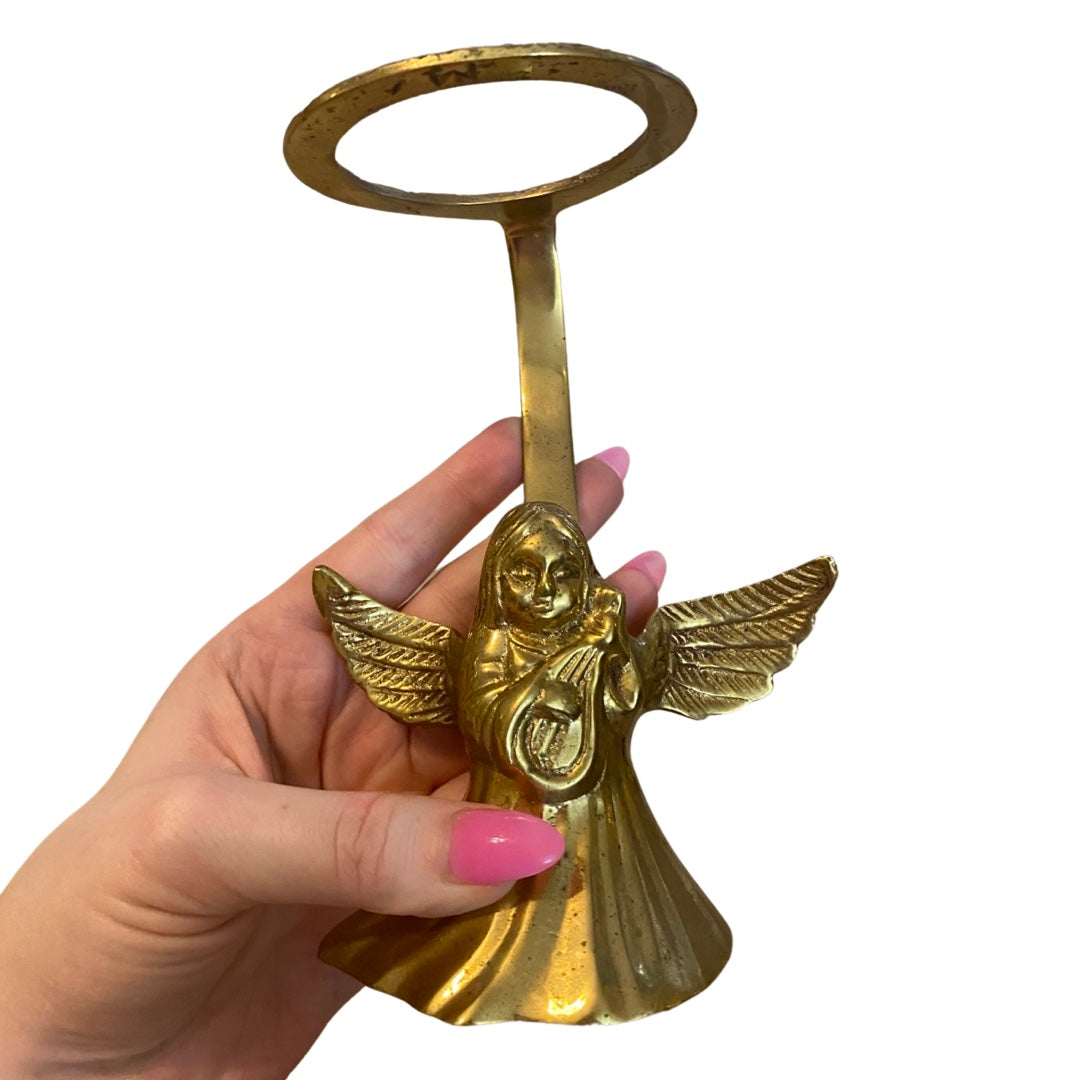 Brass Angel Sphere Holder