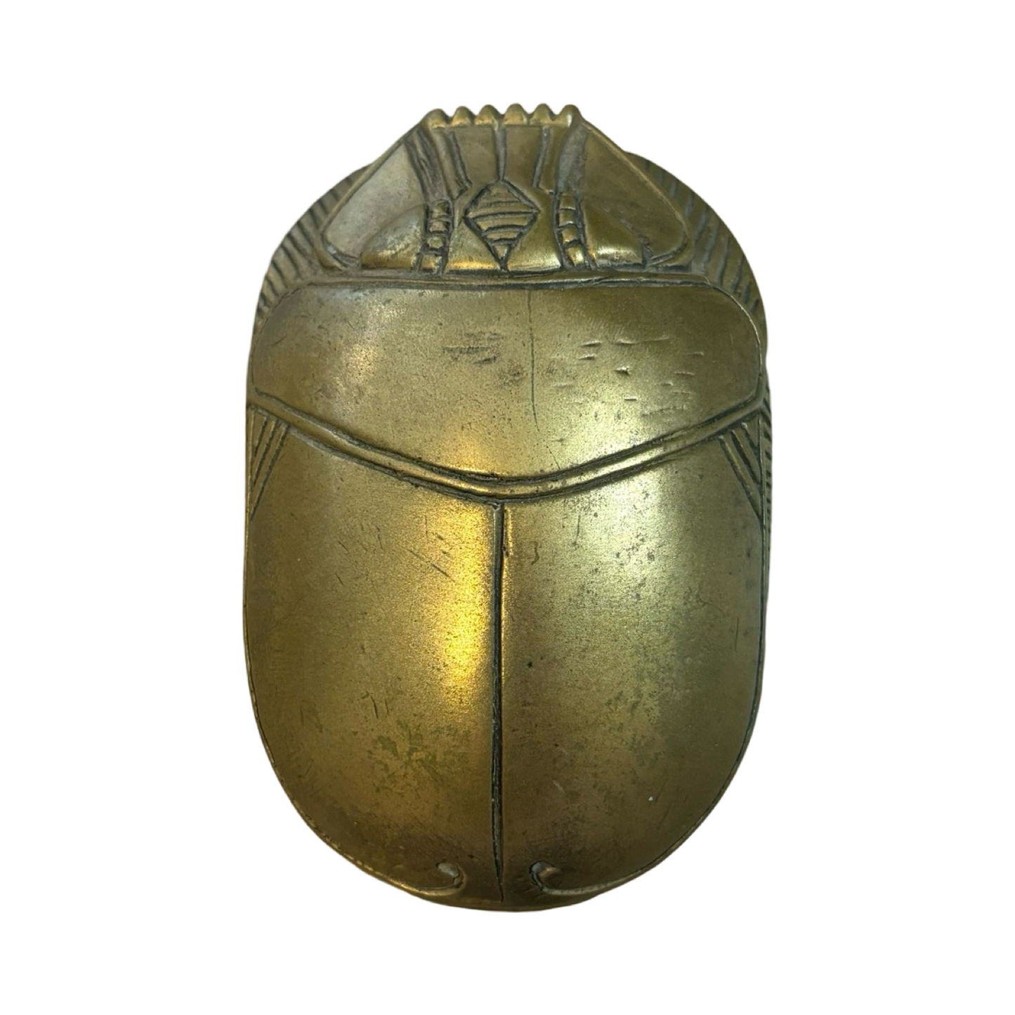 Brass Scarab Beetle Paperweight