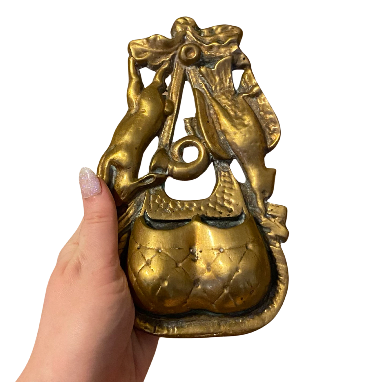 Large Brass Match Holder