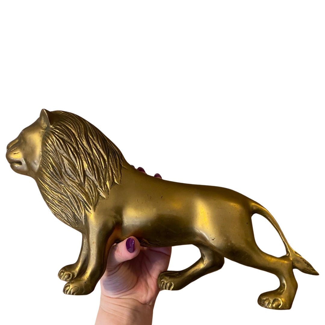 Large Brass Lion