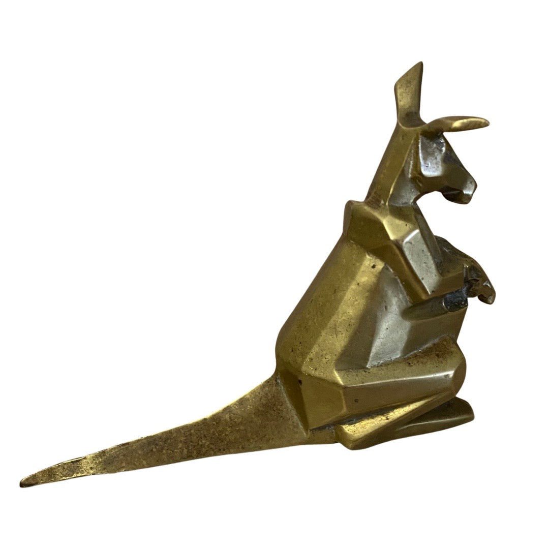 Cubist Brass Kangaroo