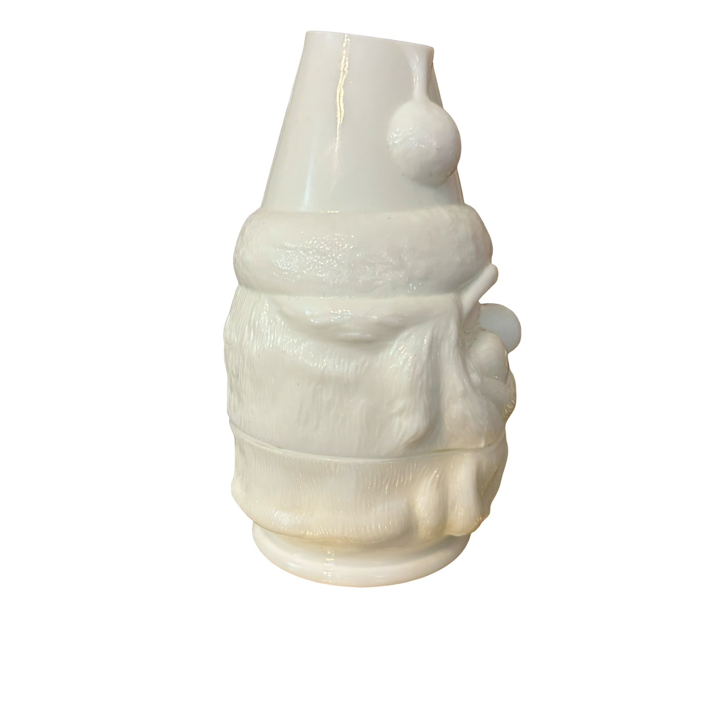 Fenton Santa Milk Glass Fairy Lamp