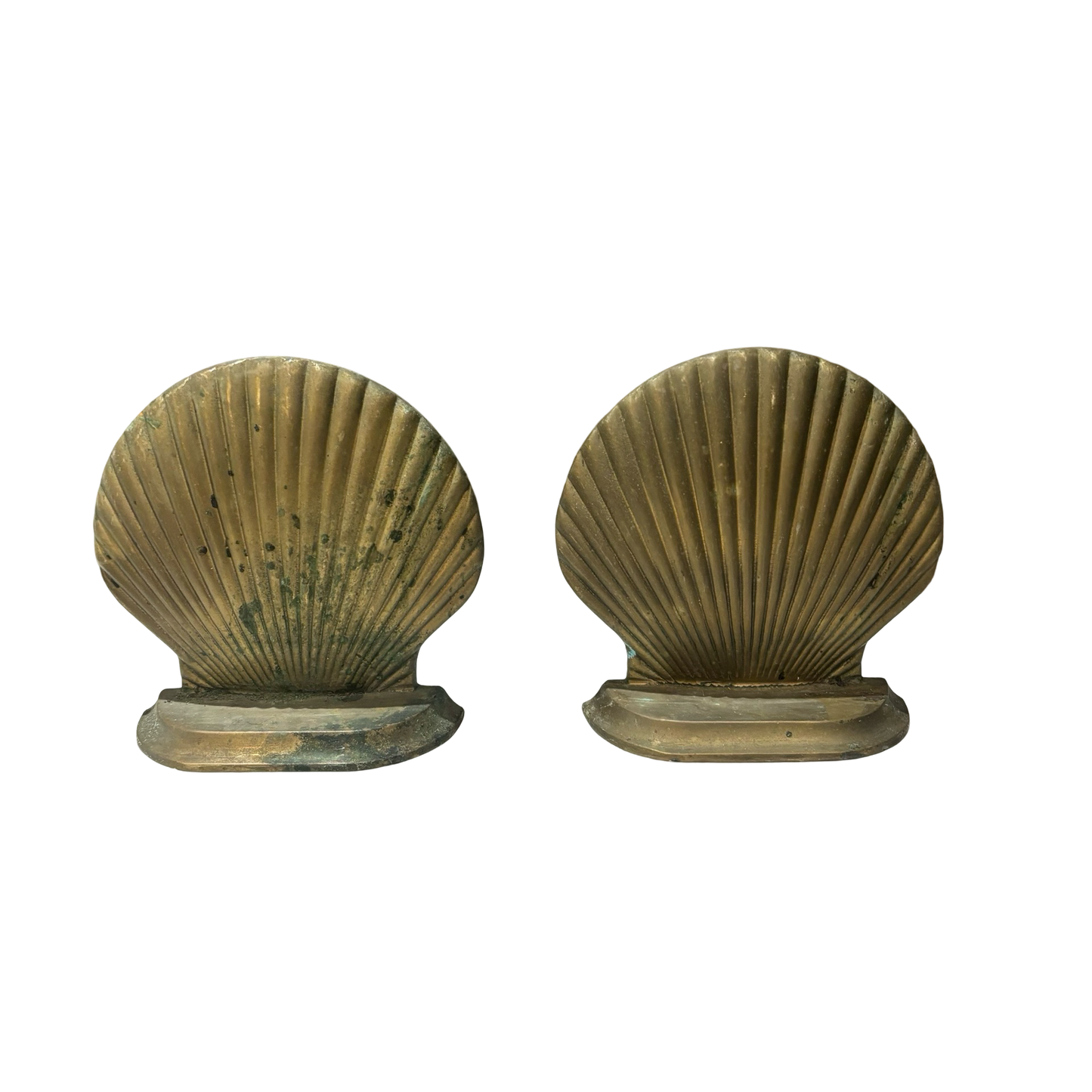 Brass Shell Bookends