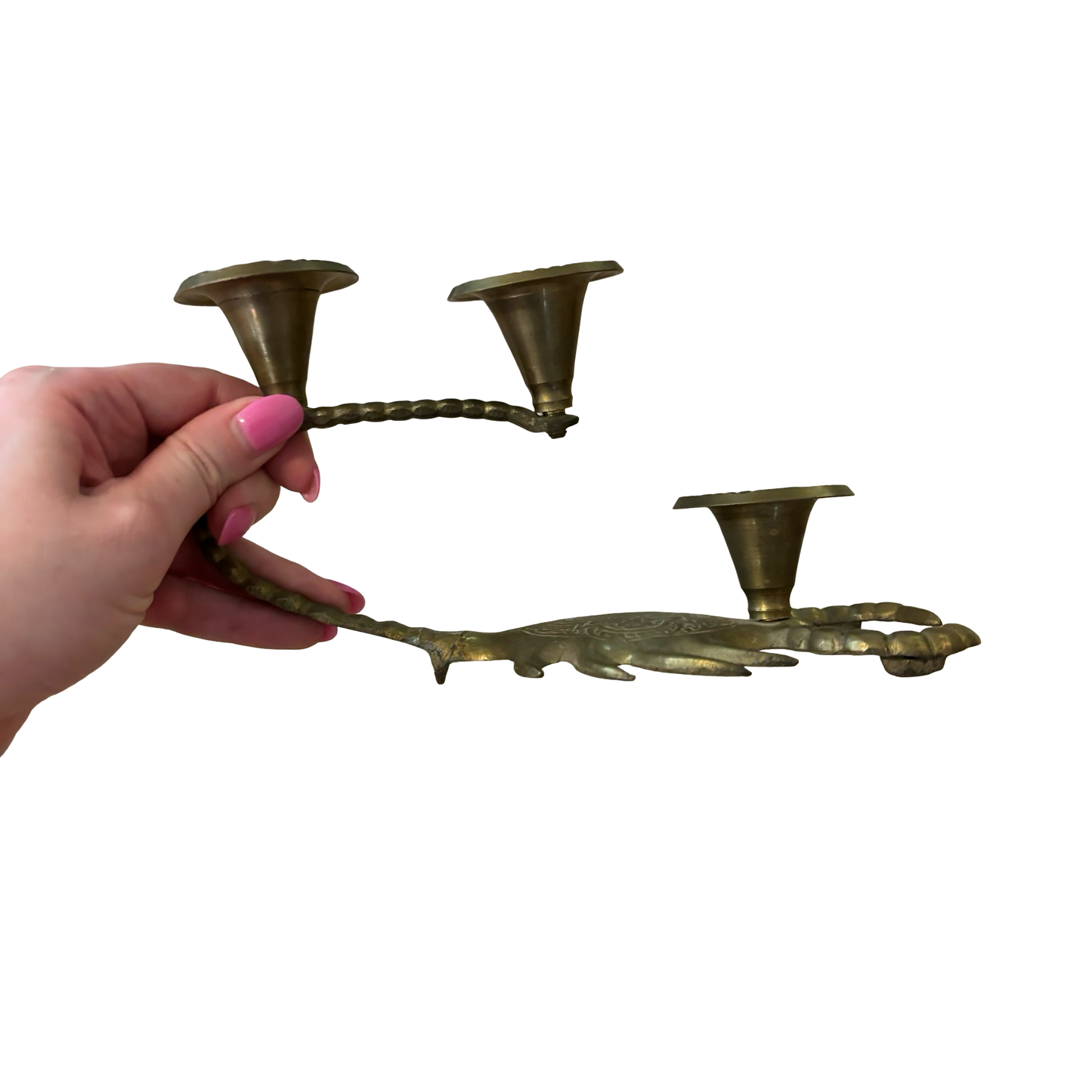 Brass Scorpion Candlestick