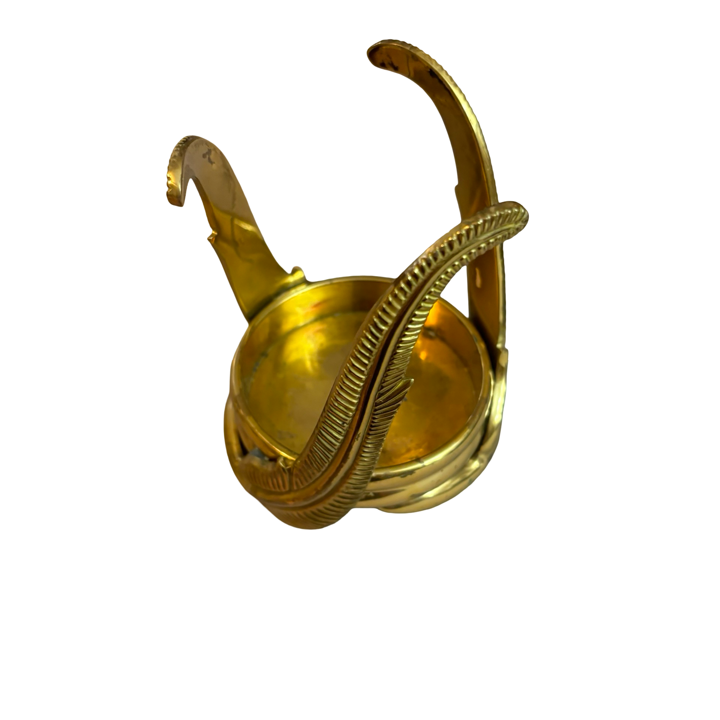 Brass Feather Candle Votive