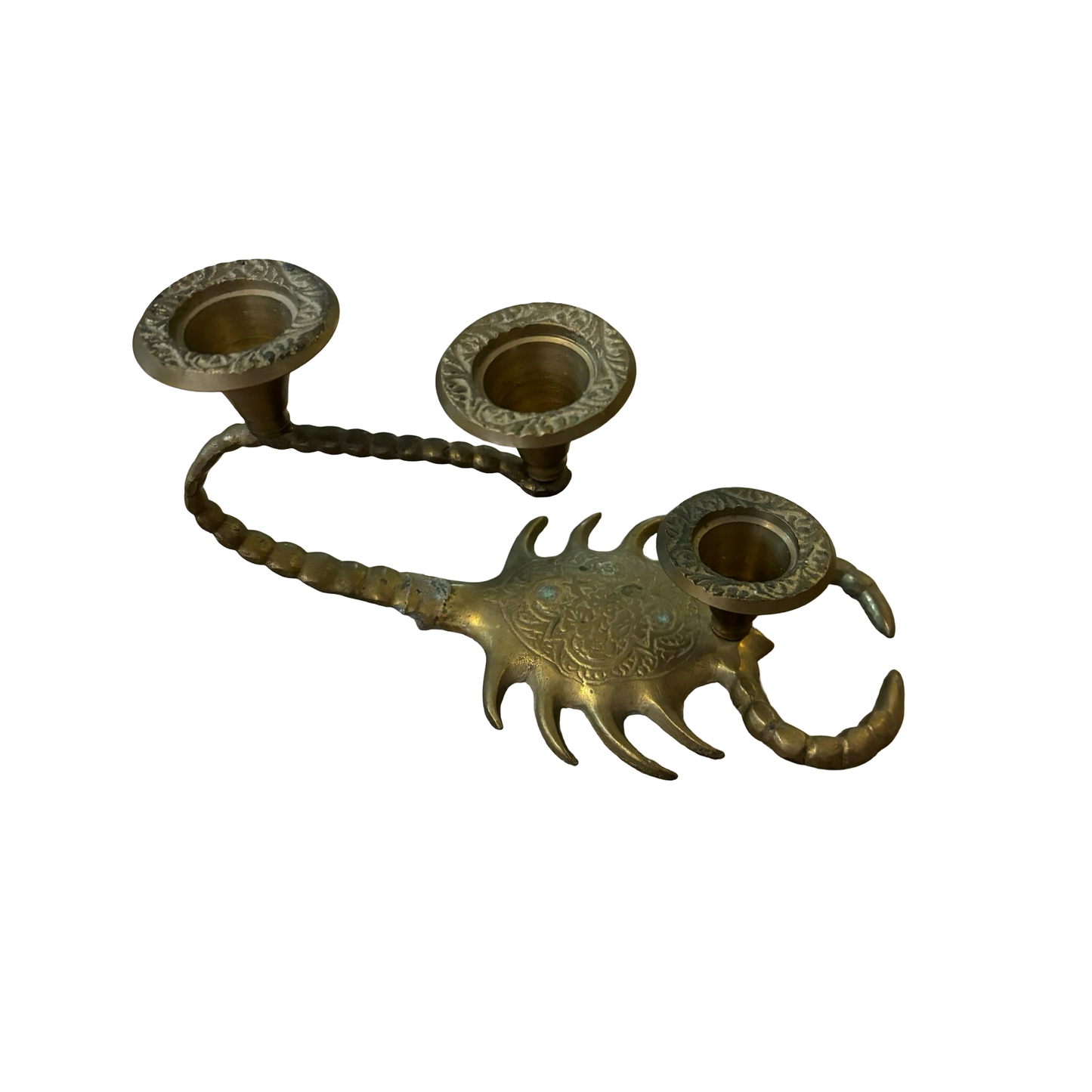 Brass Scorpion Candlestick