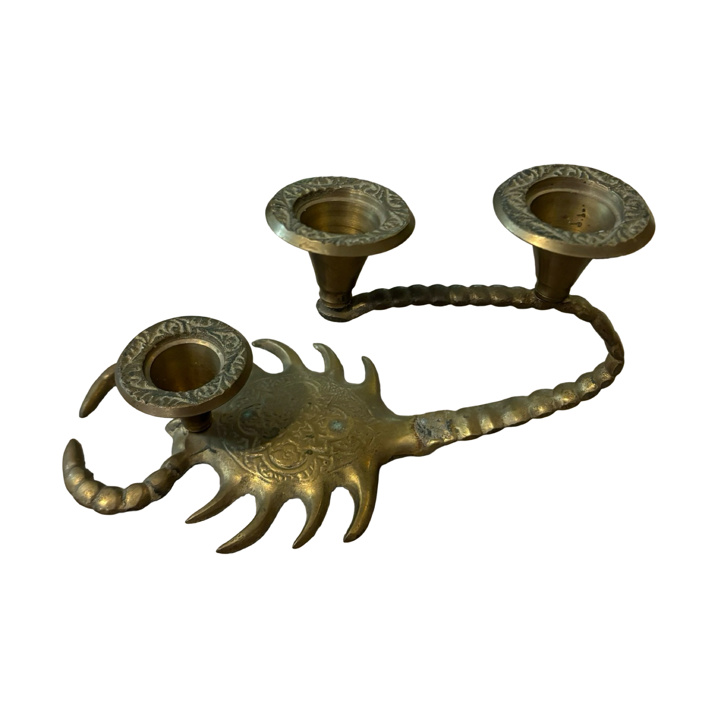 Brass Scorpion Candlestick