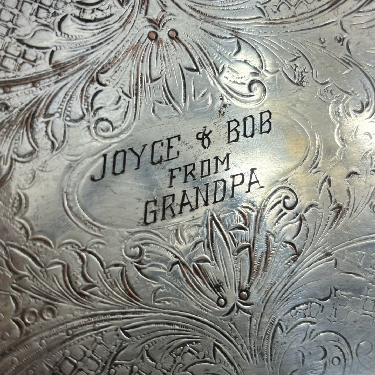 Silver Engraved Tray