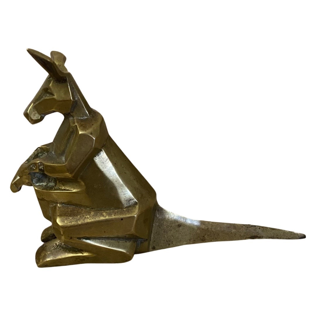 Cubist Brass Kangaroo