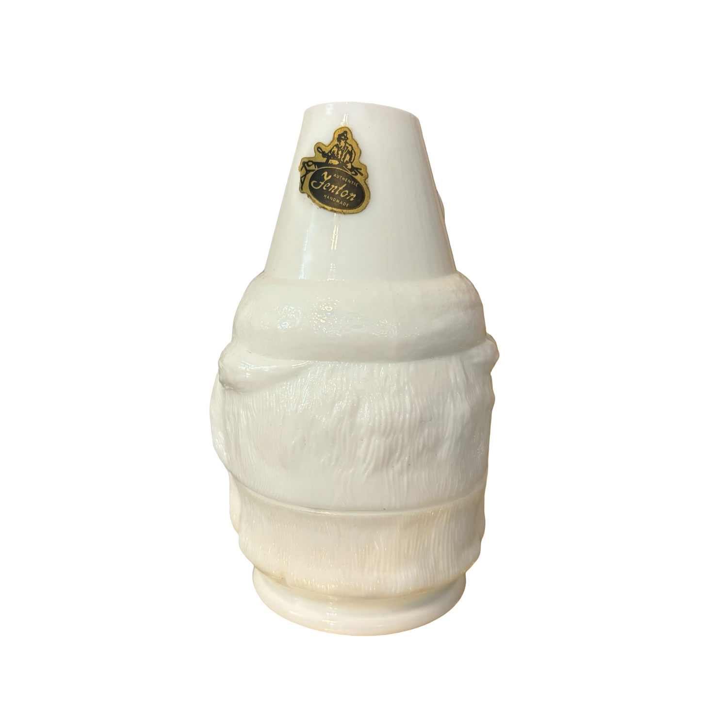 Fenton Santa Milk Glass Fairy Lamp