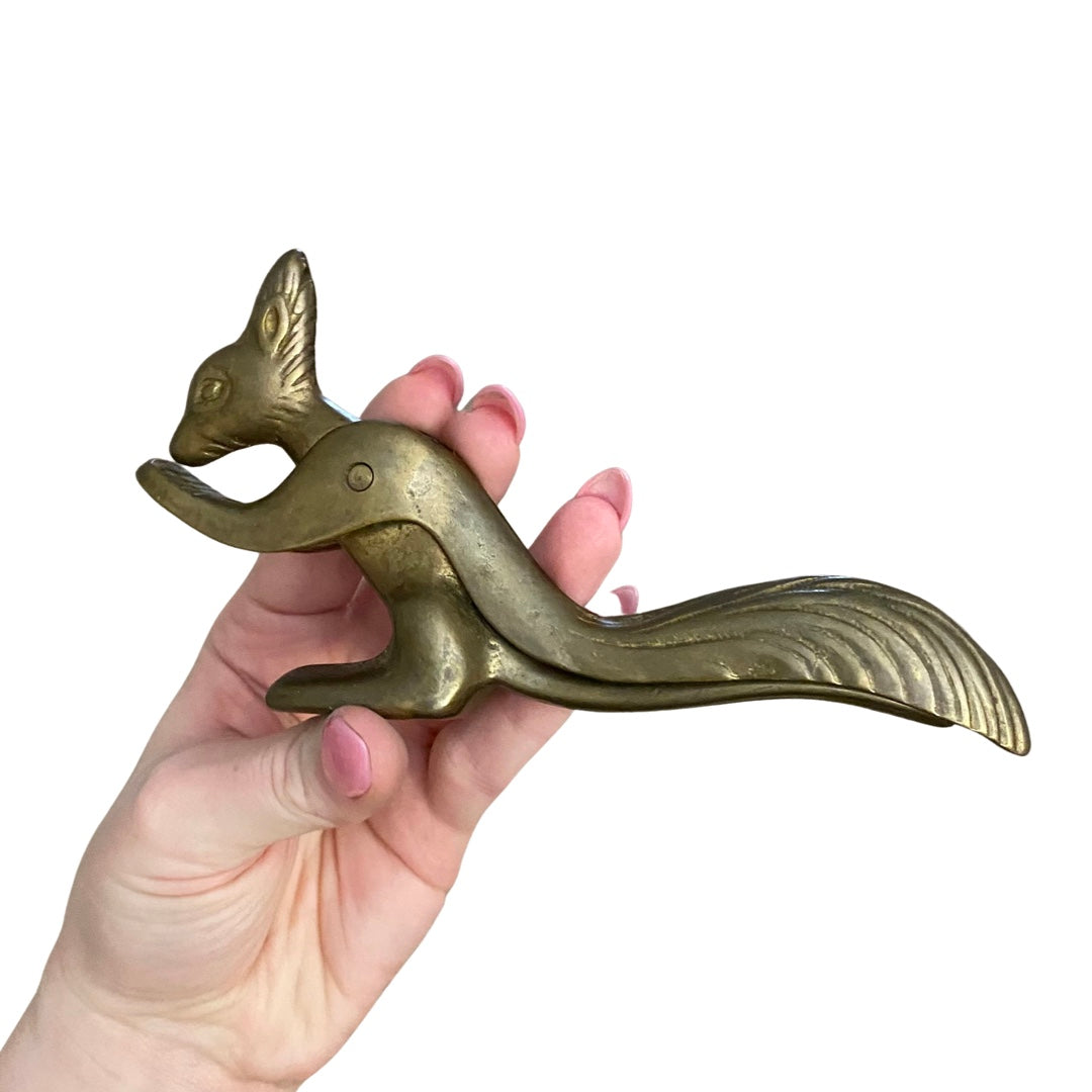 Brass Squirrel Nutcracker