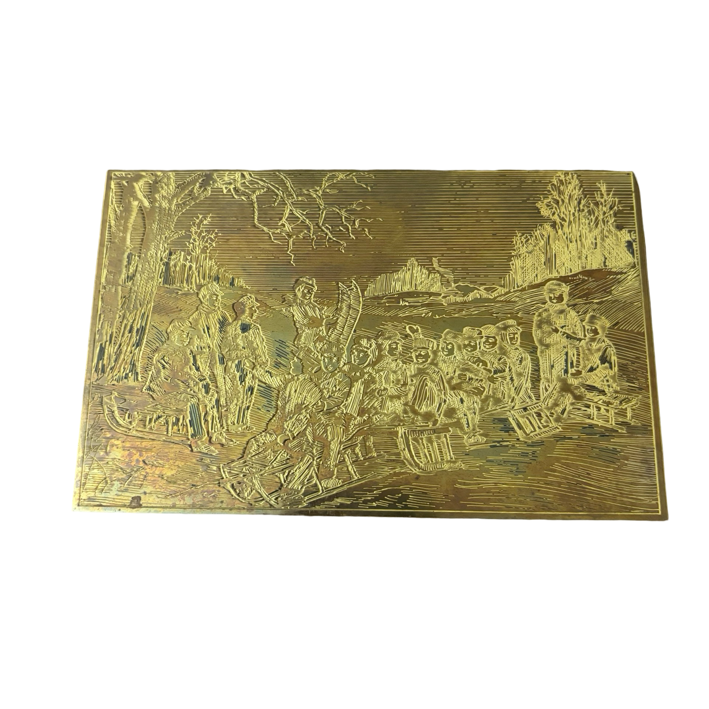 Brass Christmas Postcard