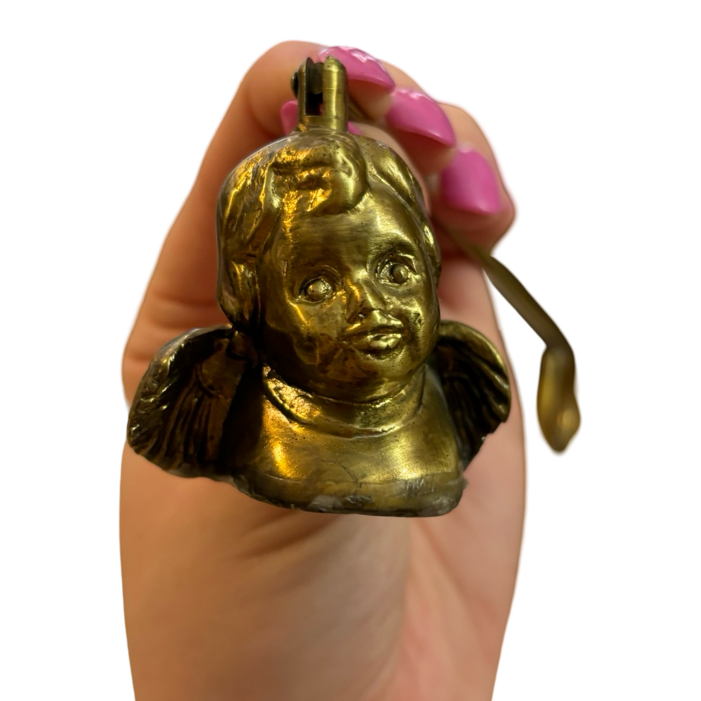 Brass Cherub Candle Snuffer