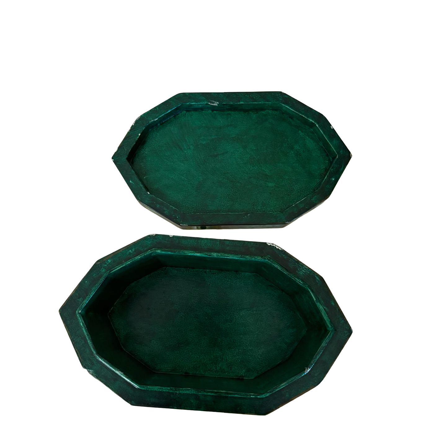 Maitland Smith Faux Malachite Box