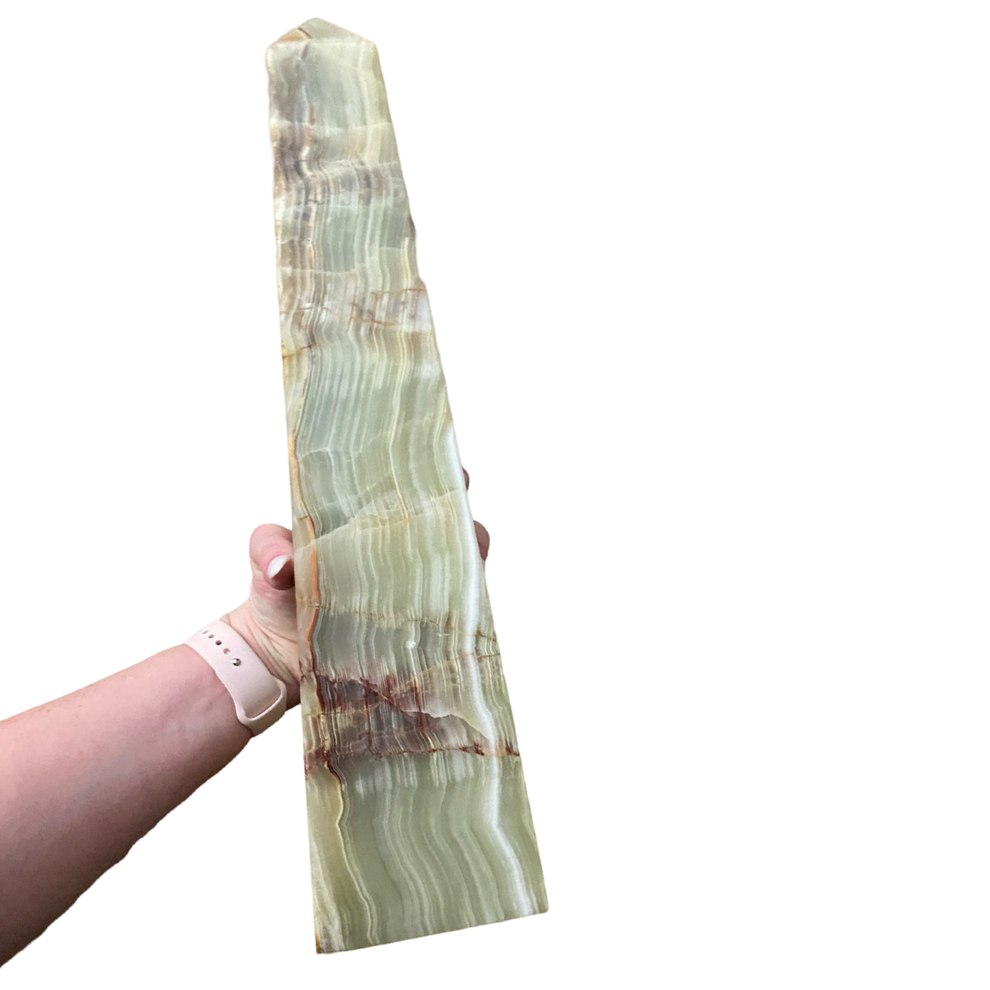 Giant Green Onyx Obelisk