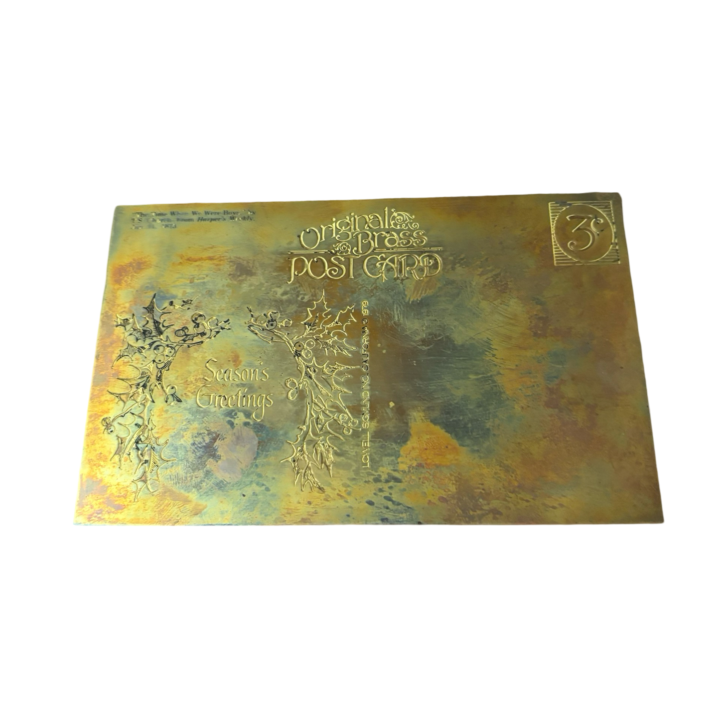 Brass Christmas Postcard