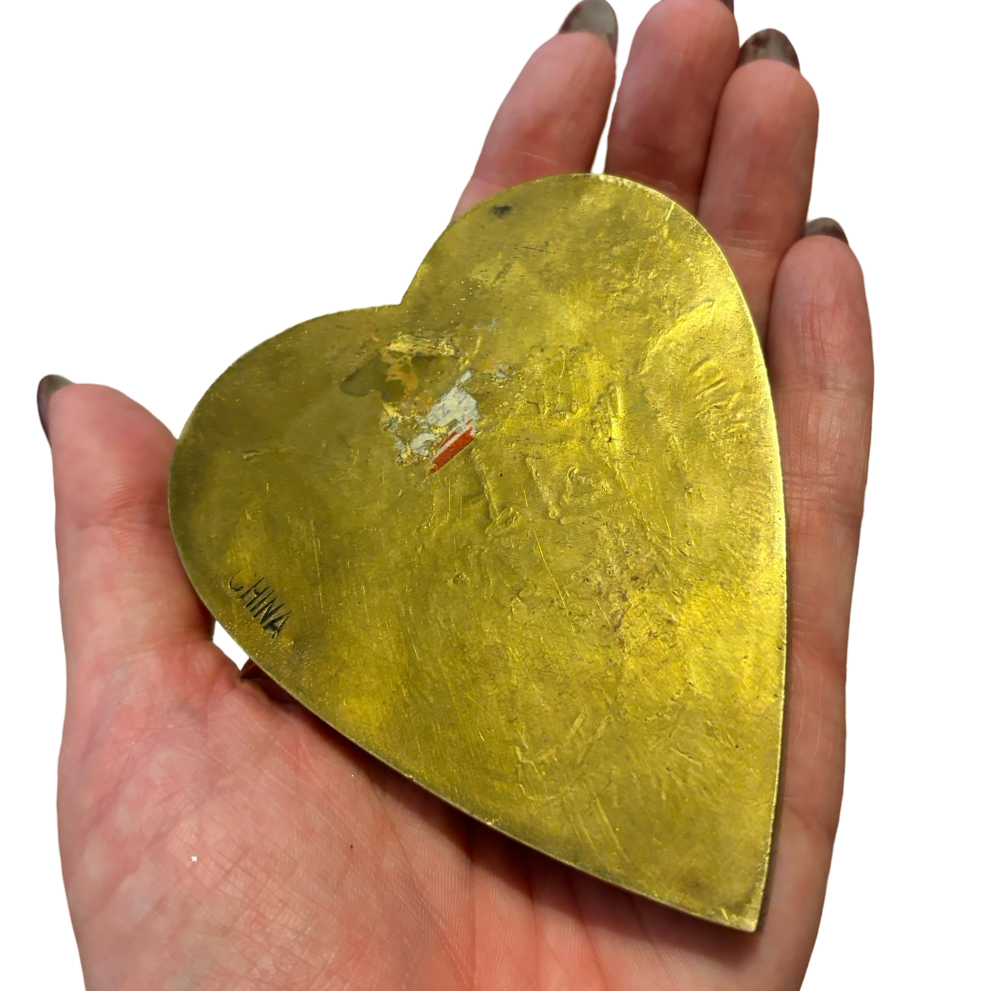 Brass Etched Nesting Heart Dishes