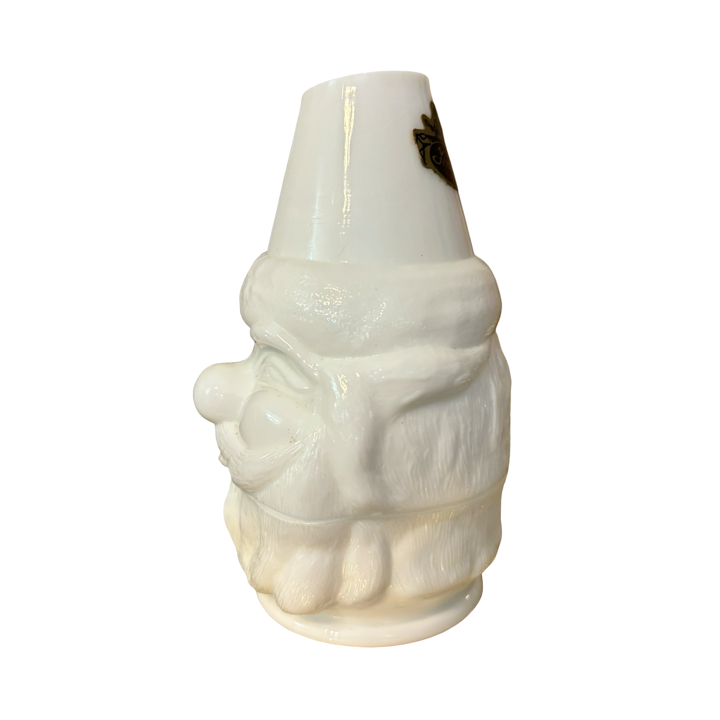 Fenton Santa Milk Glass Fairy Lamp