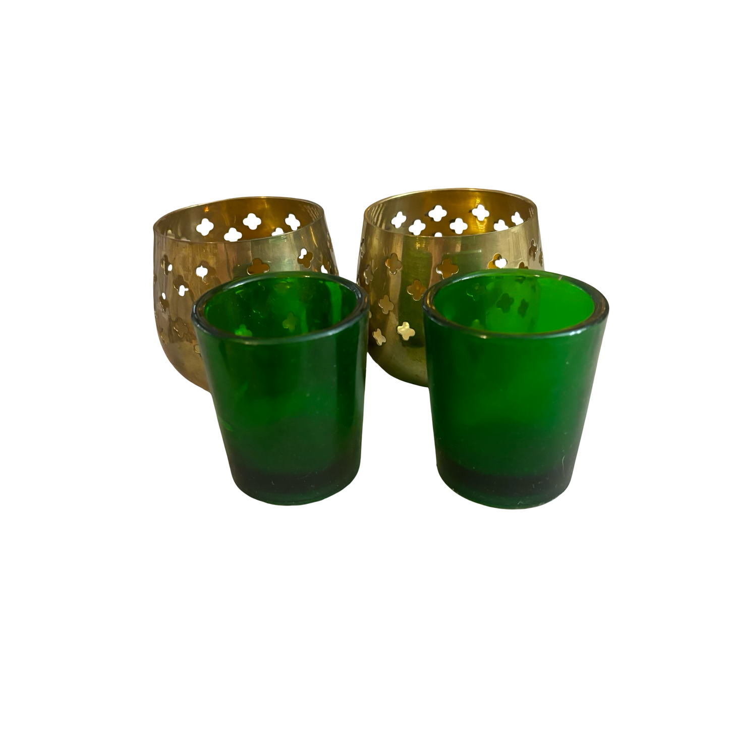 Pair of Brass Votives