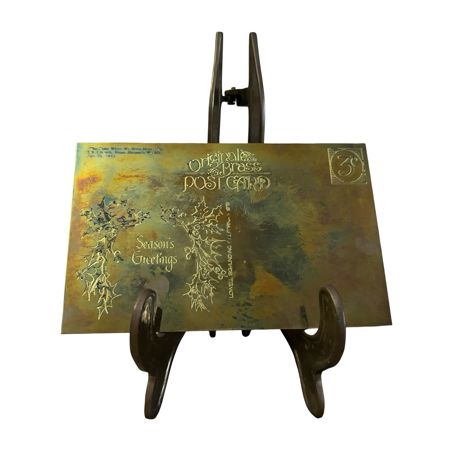 Brass Christmas Postcard
