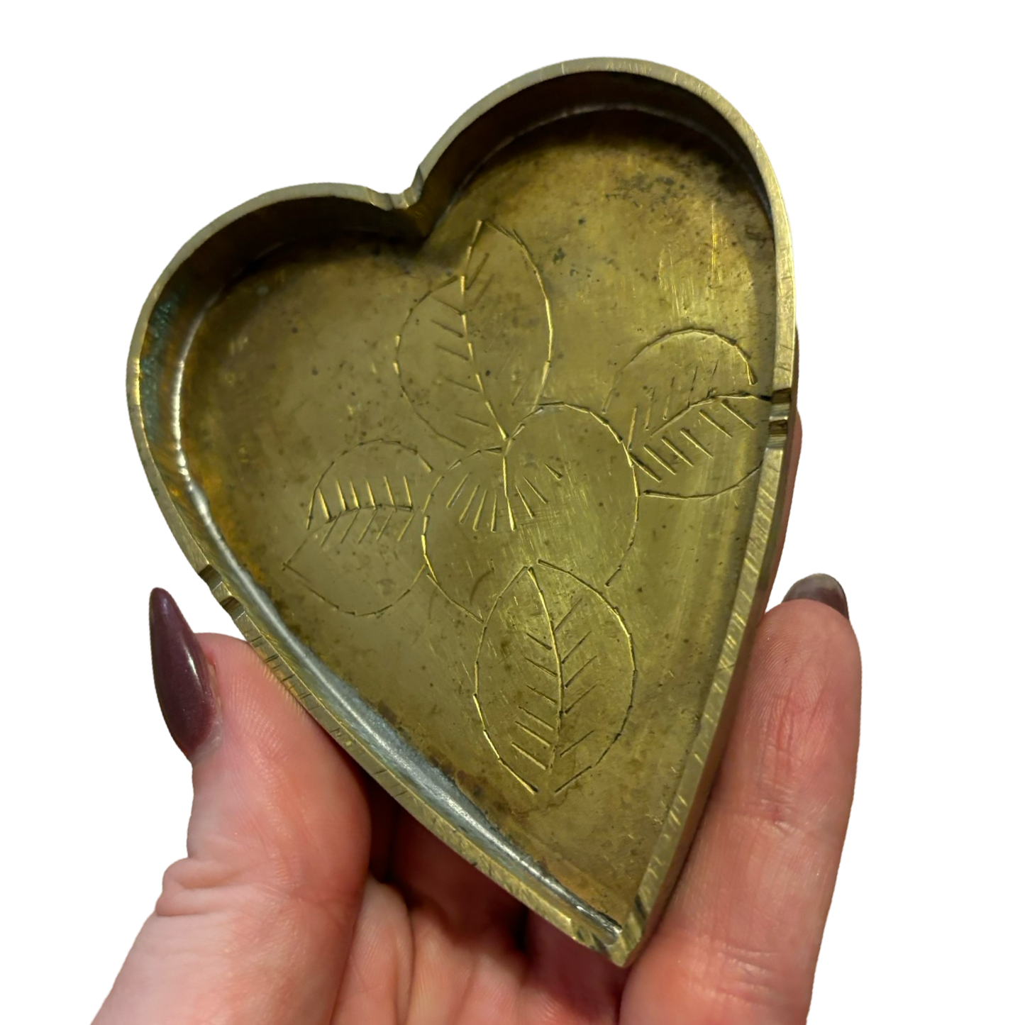 Brass Etched Nesting Heart Dishes