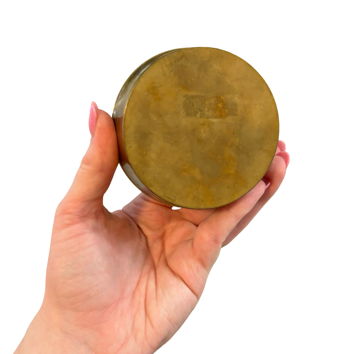 Brass Floral Enameled Box