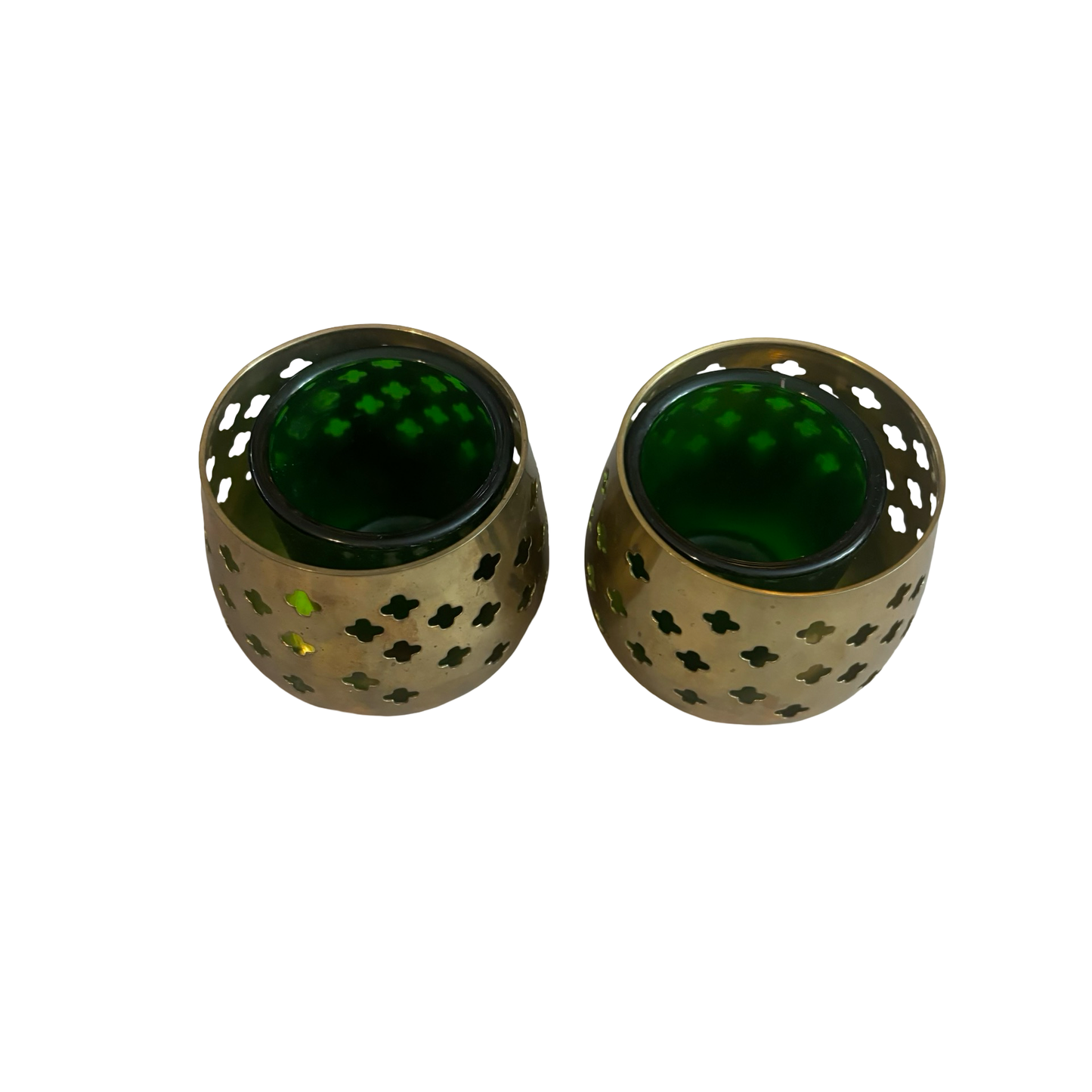 Pair of Brass Votives
