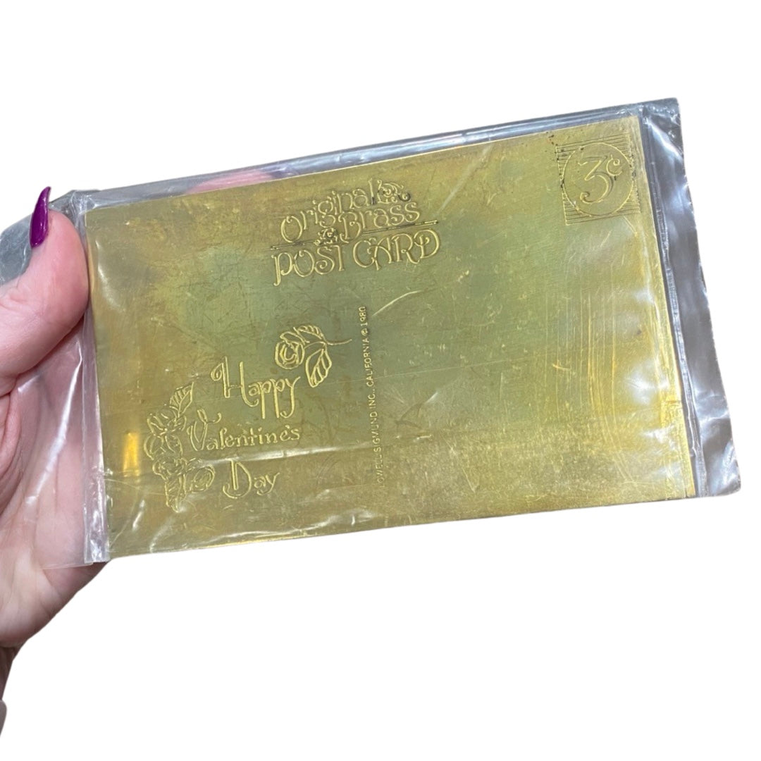 Brass Valentine’s Day Postcard