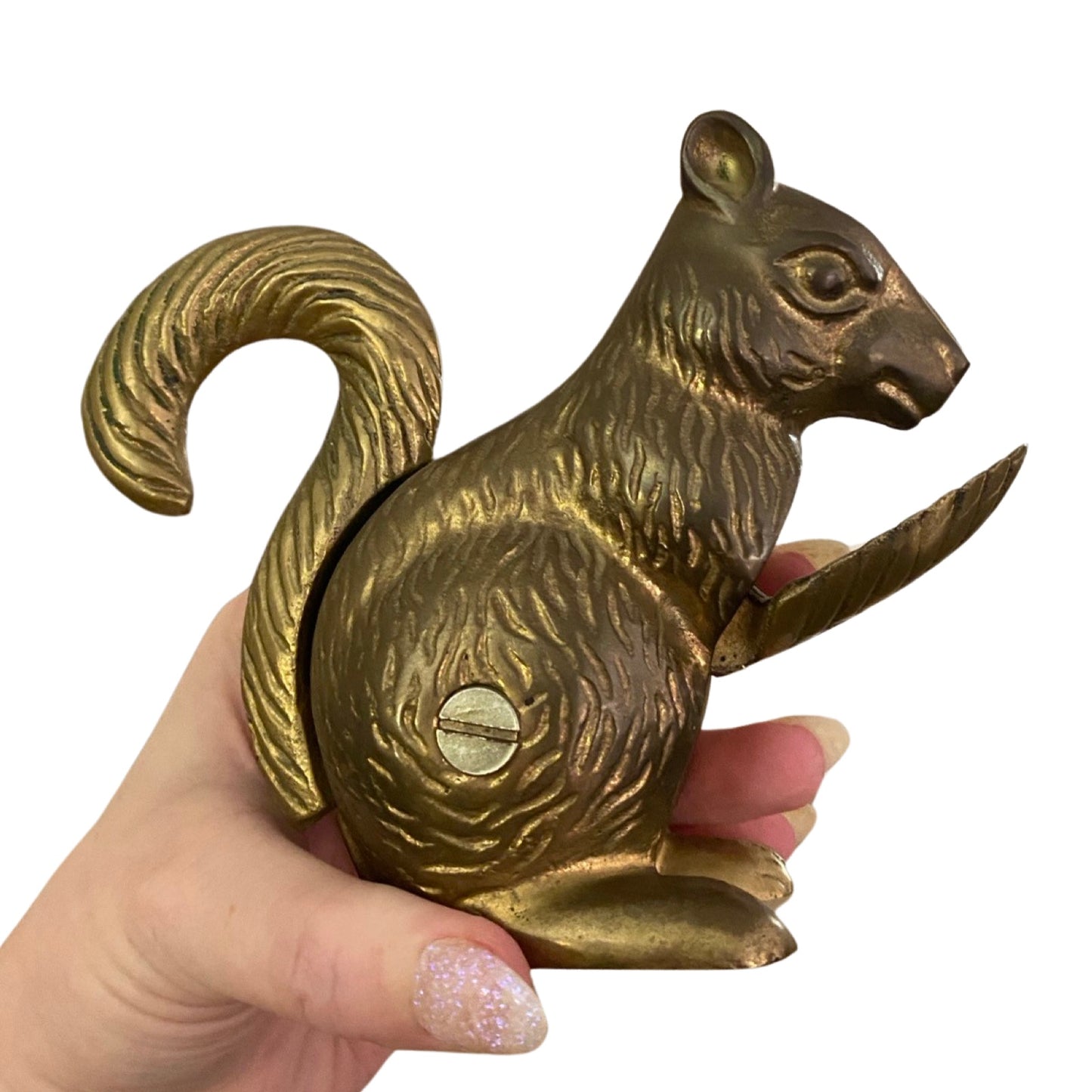 Brass Squirrel Nutcracker