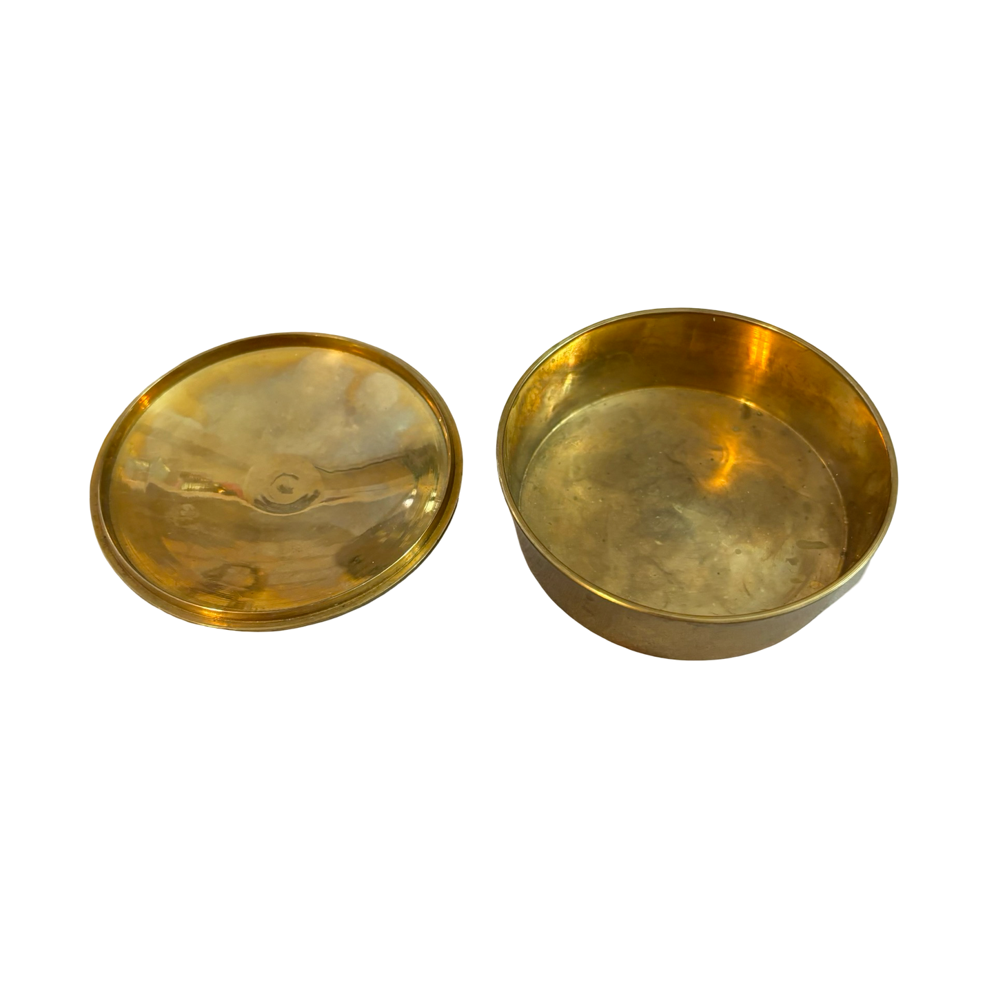 Brass Floral Enameled Box