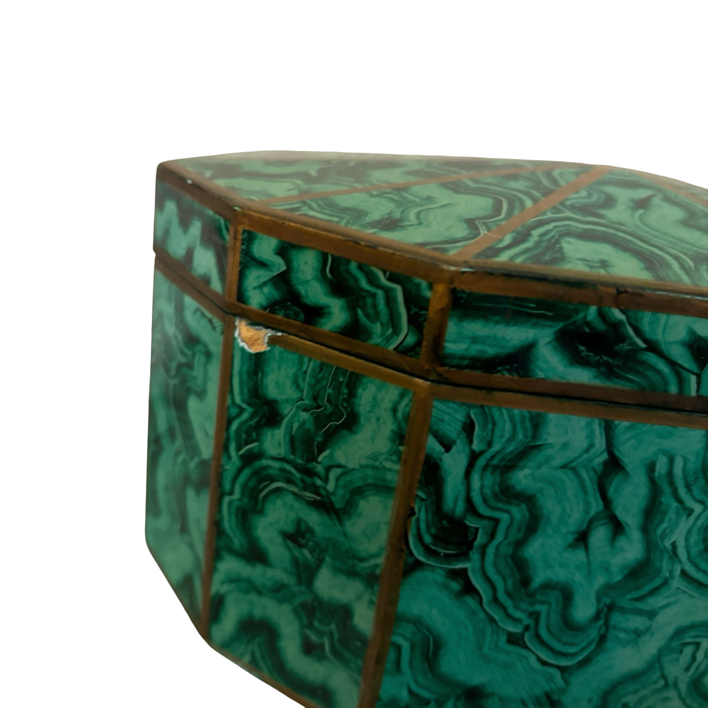 Maitland Smith Faux Malachite Box