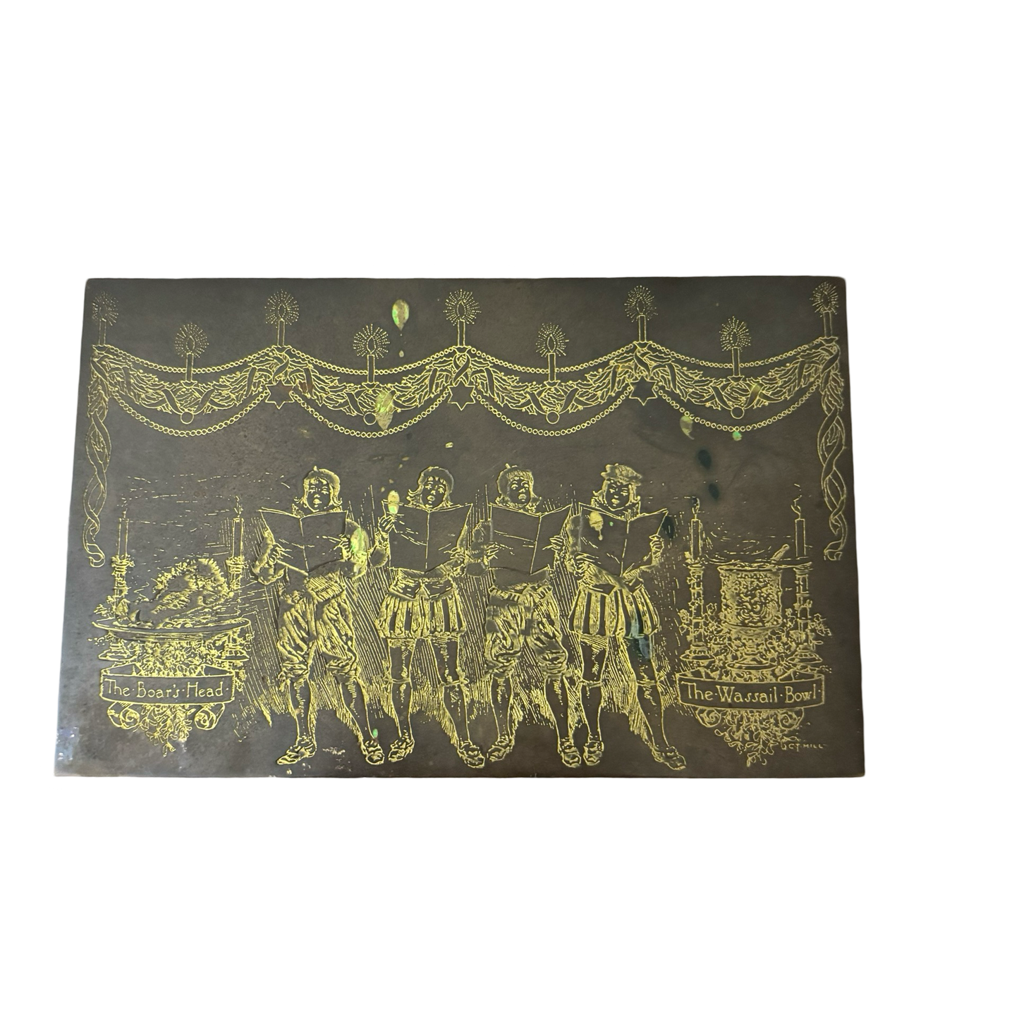 Brass Christmas Postcard