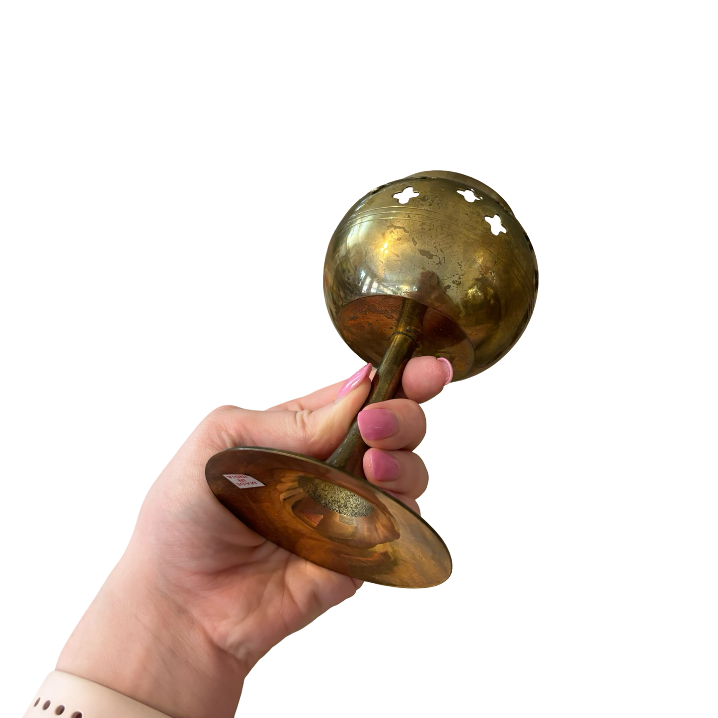 Brass Graduated Votive Holder Trio