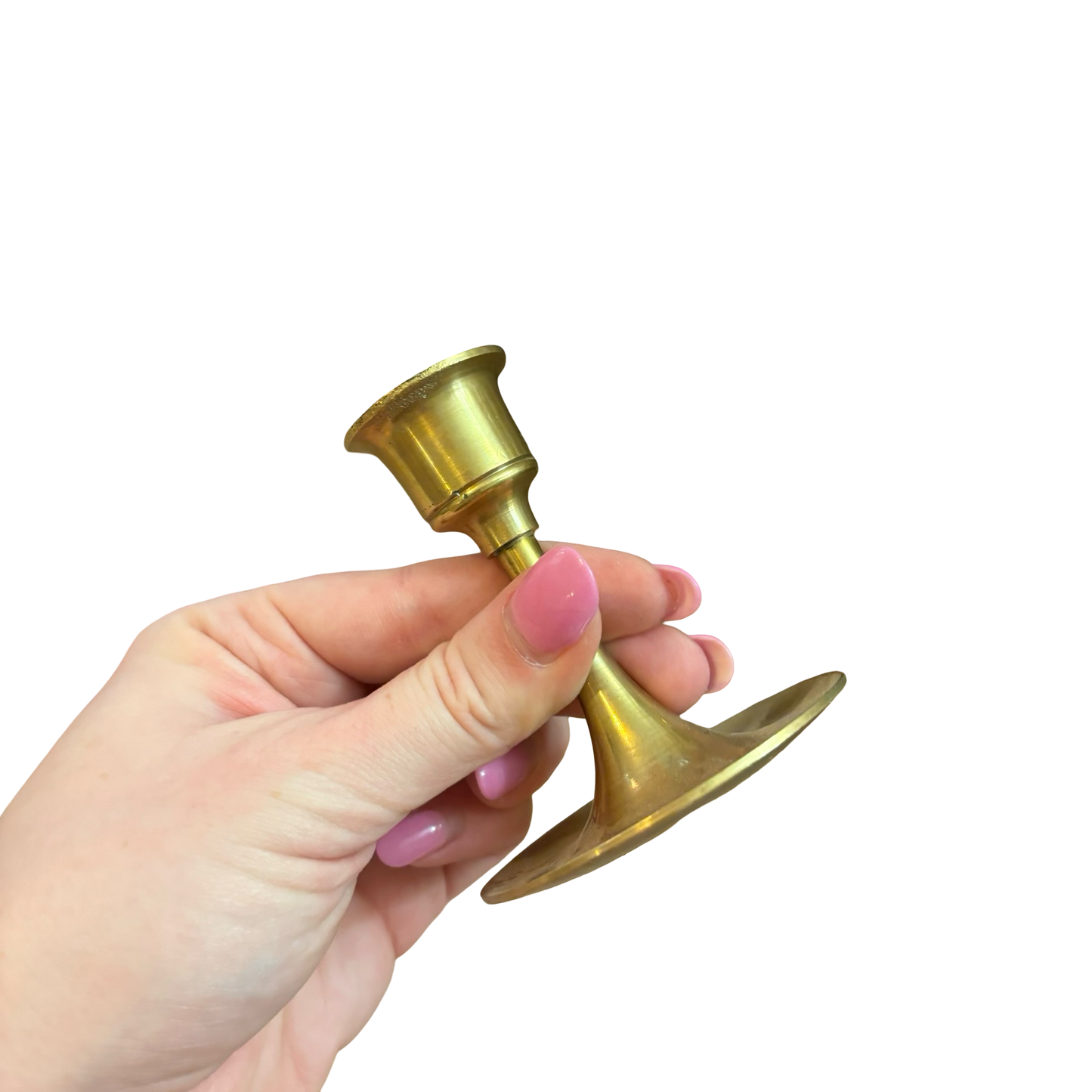 Brass Graduated Candlestick Set of Six