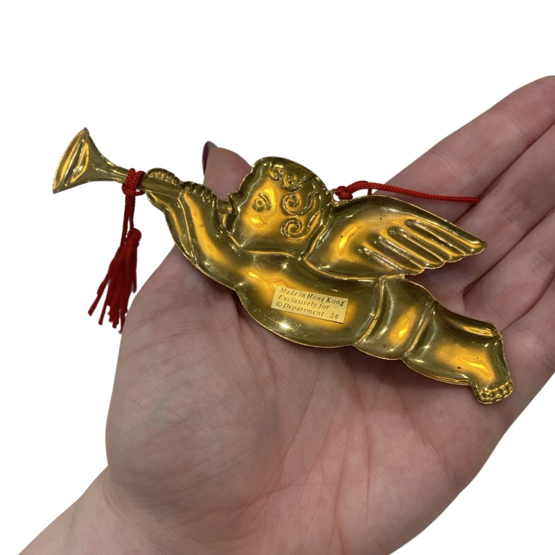 Brass Cherub Angel Ornament