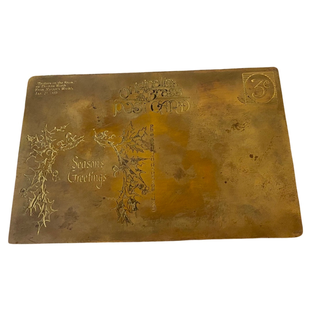 Brass Christmas Postcard