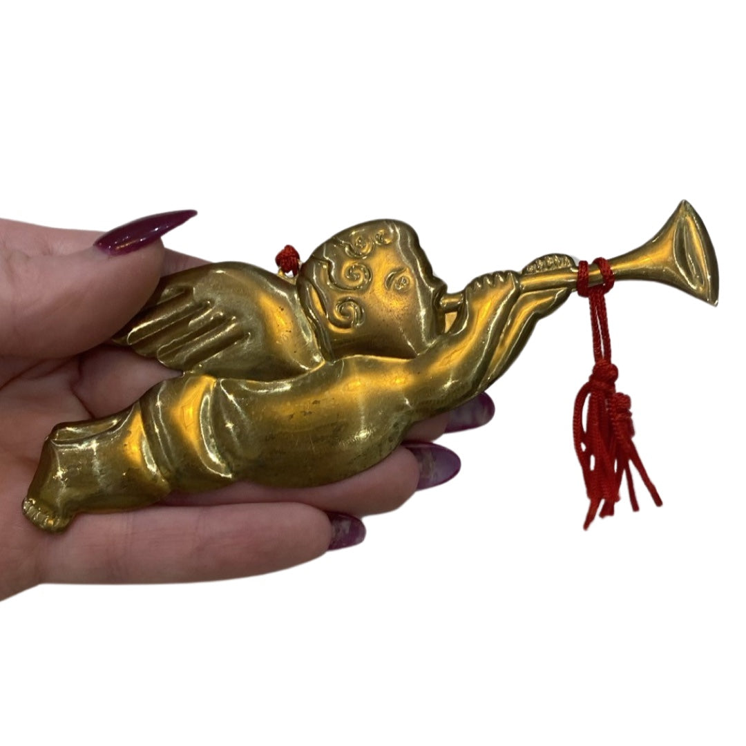 Brass Cherub Angel Ornament