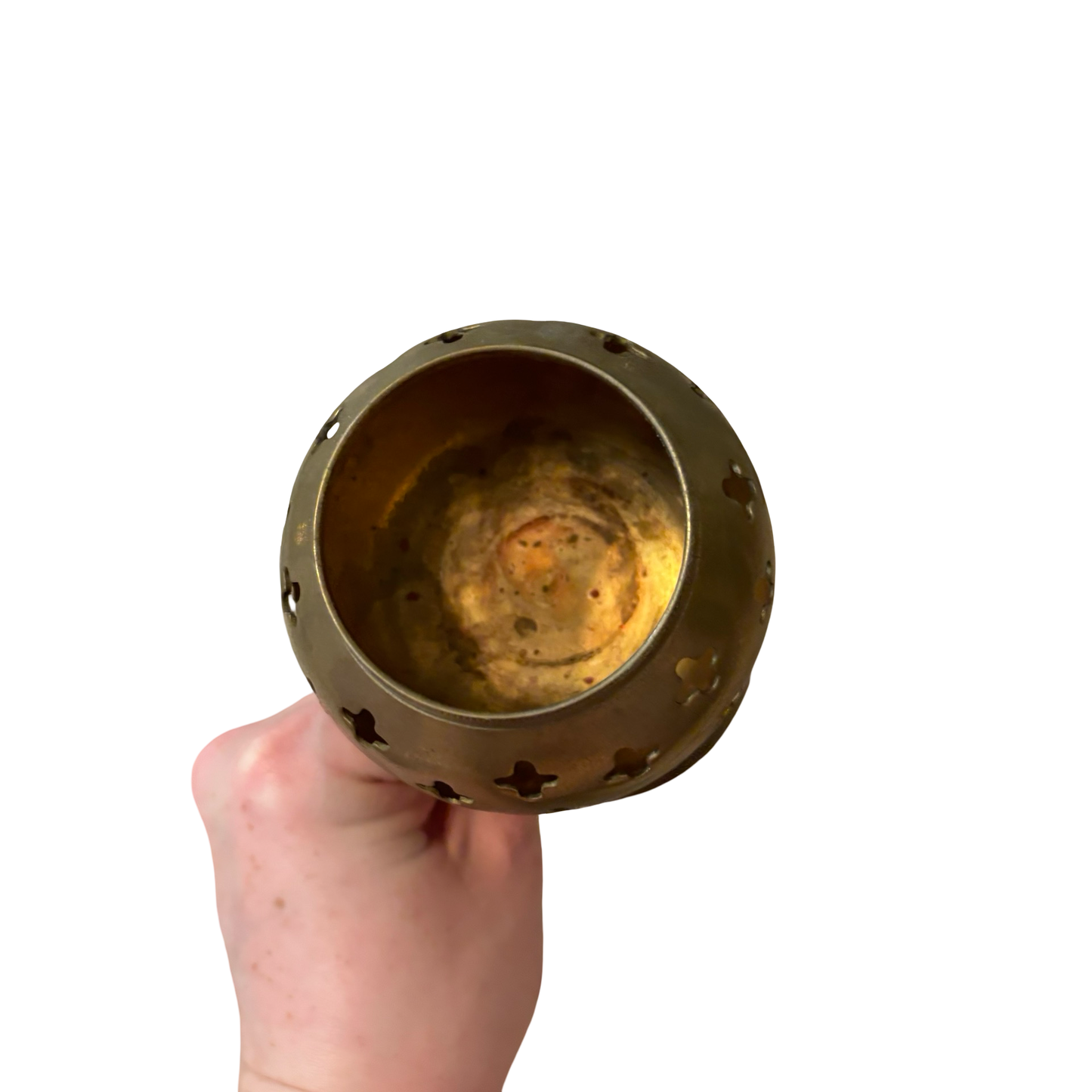 Brass Graduated Votive Holder Trio