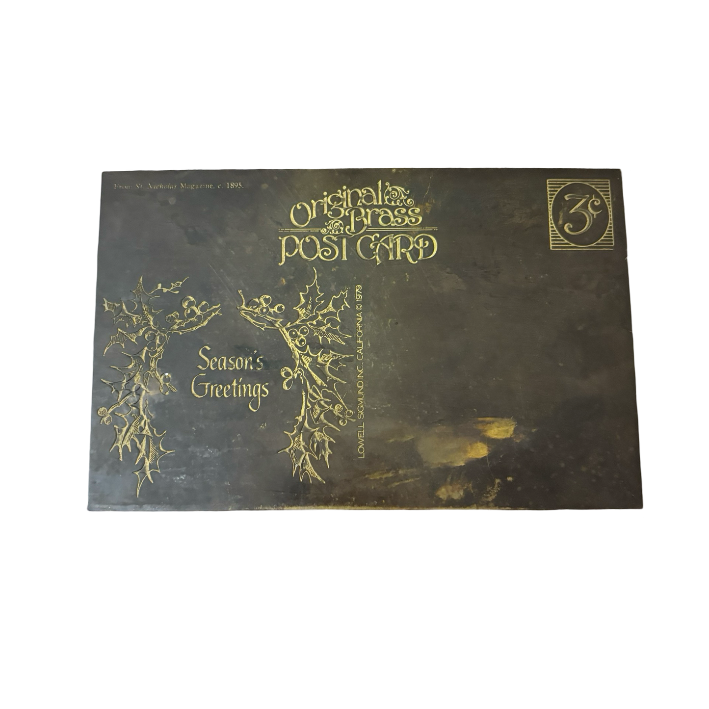 Brass Christmas Postcard