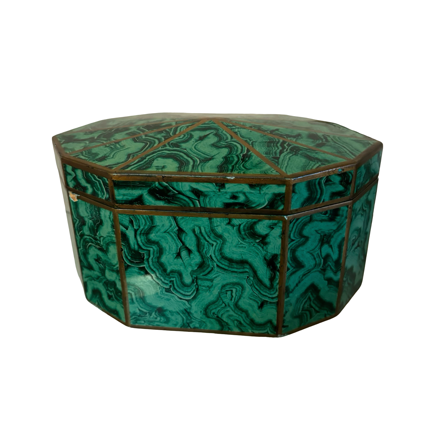 Maitland Smith Faux Malachite Box