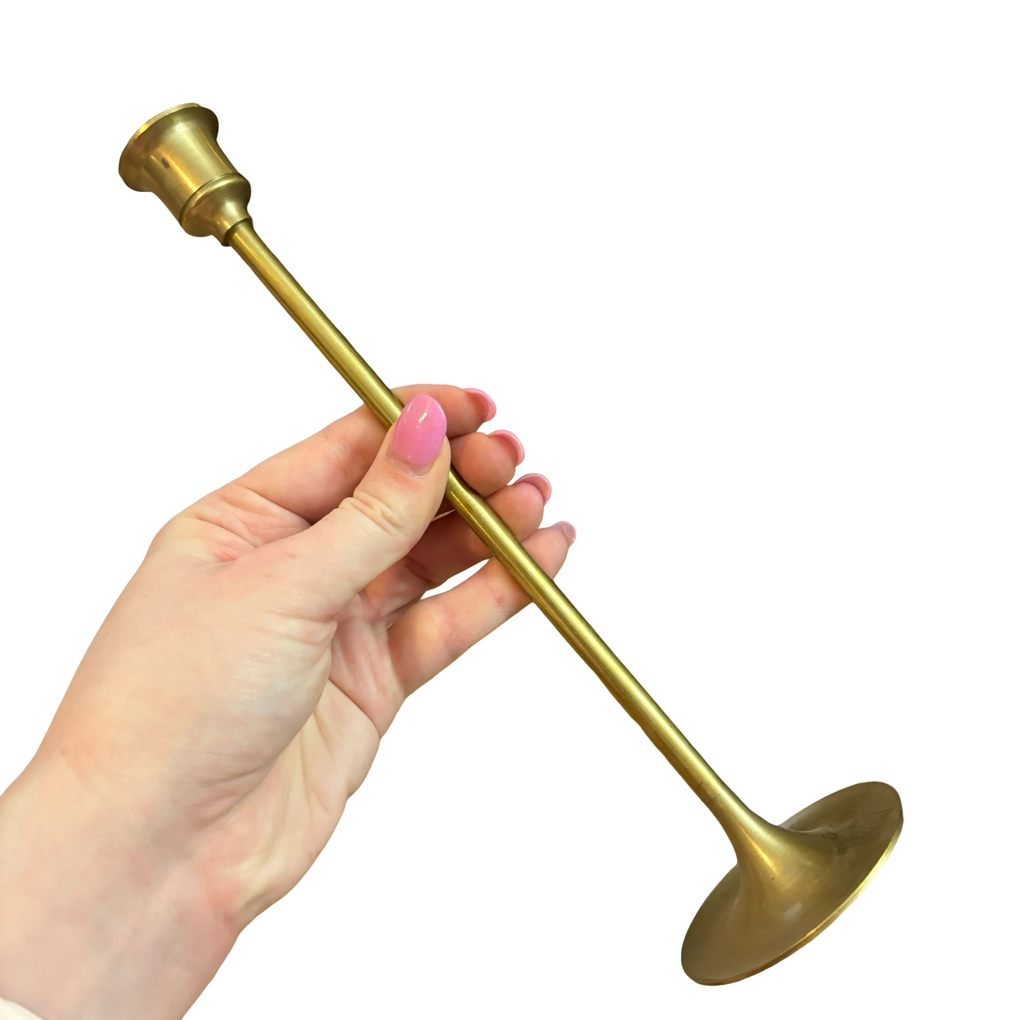 Brass Graduated Candlestick Set of Six